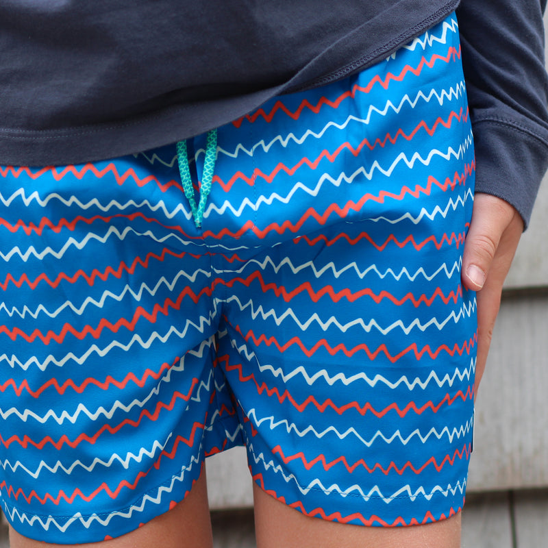 Blue Firecracker - Boys Swim Shorts